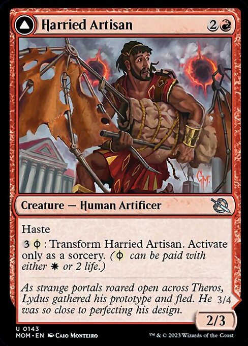 Harried Artisan // Phyrexian Skyflayer
